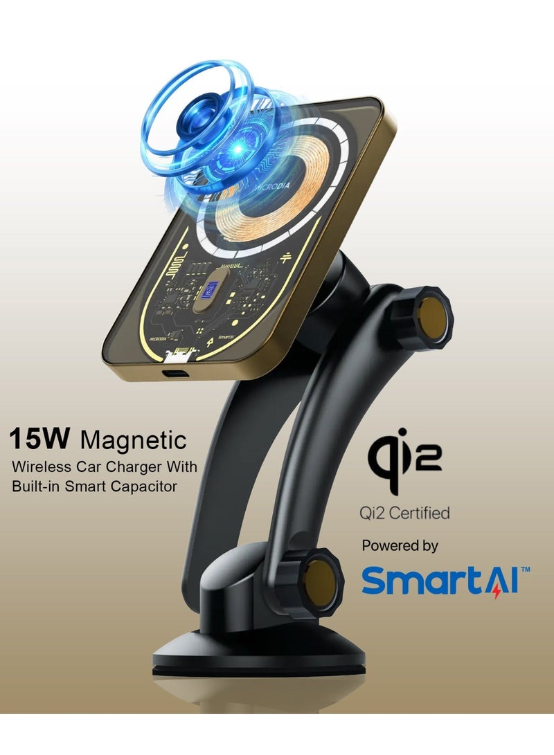 Microdia SNAPDrive Visi.Phantom 15W Wireless Car Charger w/Super Capacitor, Olivin - Image 2